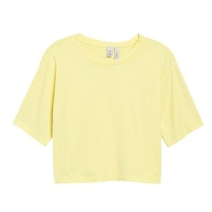 Zella Crop T-Shirt in Green Charlock